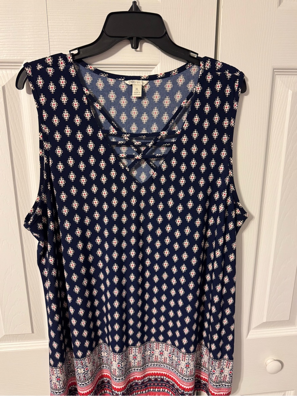 Cato Navy Sleeveless Tank Top